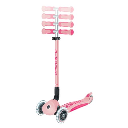 GLOBBER skrejritenis Go Up Deluxe Lights, pasteļrozā, 748-710 