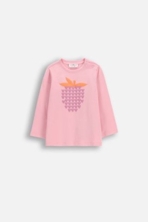 COCCODRILLO t-krekls ar garām piedurknēm, rozā, WC6143103HGN-033-080, 80 izmērs 