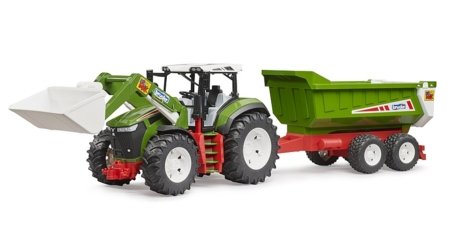 BRUDER traktors ar iekrāvēju un piekabi Roadmax, 3452 