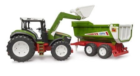 BRUDER traktors ar iekrāvēju un piekabi Roadmax, 3452 