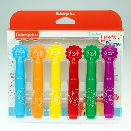 FISHER PRICE Round tip markers Lion 6pcs., 321-00008 