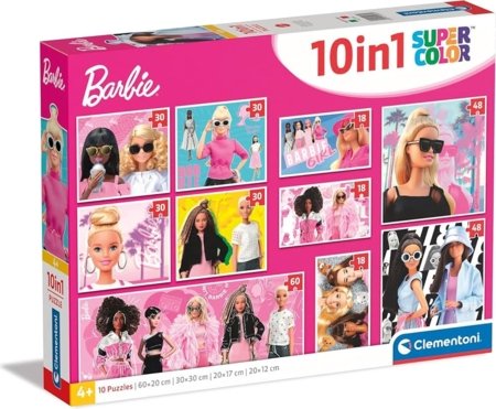 CLEMENTONI BARBIE puzle, 10in1, 20282 