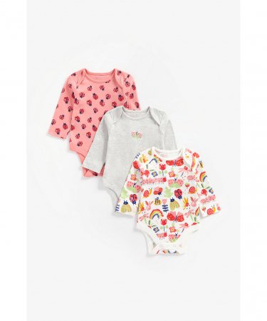 MOTHERCARE bodijs ar garām piedurknēm, 3 gab., ZA052 545900