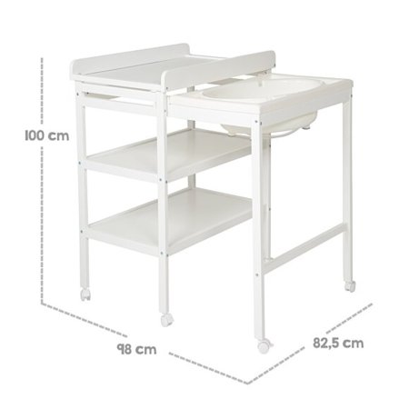 ROBA pārtinamais galds un vanna, White, 212063WEV230 