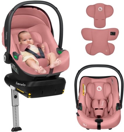 LIONELO autokrēsls ar ISOFIX pamatni ASTRID I-SIZE, Pink coral, 40-87 cm. 