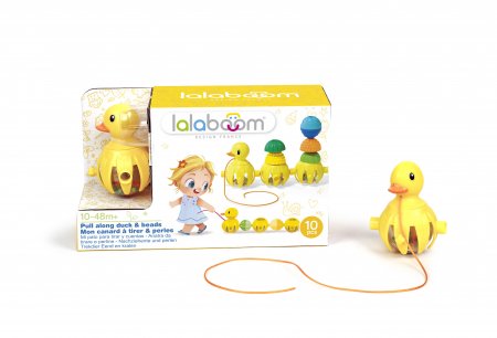 LALABOOM pērļu komplekts Pull Along Duck, 10gab.,  BL330 BL330