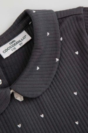 COCCODRILLO kleita ar īsam piedurknēm, pelēka, WC6129201HGK-020-104, 104 cm 