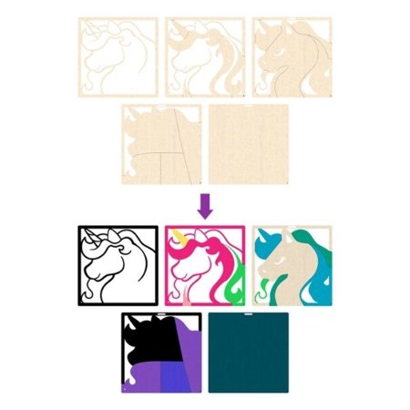 SPLAT PLANET 3D koka radošais komplekts Unicorn, SP48288 