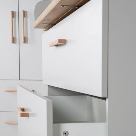 ROBA pārtinamais galds CARO, Light grey/Golden oak, 1731789 
