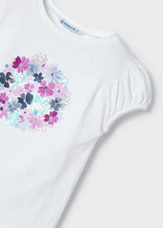 MAYORAL t-krekls ar īsam piedurknēm + svārki 6E, mauve, 3953-30 