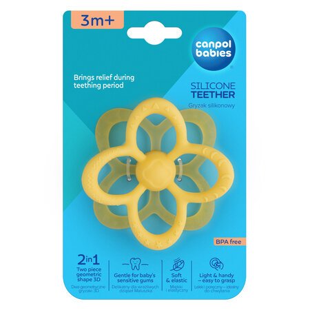 CANPOL BABIES silikona zobgrauznis 2in1 FLOWER, 2/813 