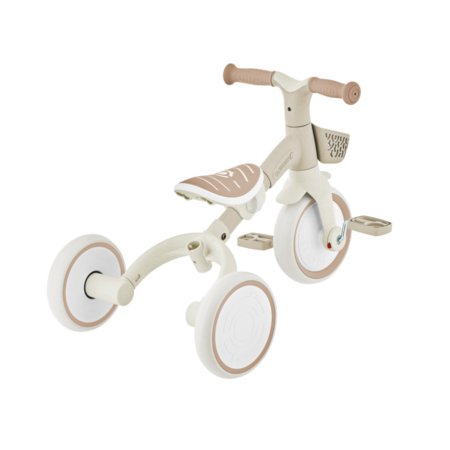 GLOBBER mācību trīsritenis Learning Trike 3in1 Plus, kokosriekstu, 738-466 