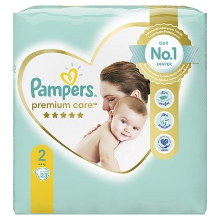 PAMPERS Premium Care 2.izmērs, 4-8 kg, 23 gab., 81765755 81765755
