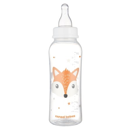 CANPOL BABIES šaura kakla pudelīte CUTE ANIMALS, 250 ml, 11/841_ora 