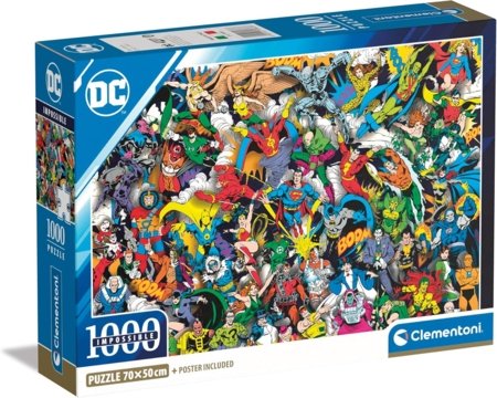 CLEMENTONI DC COMICS puzle Impossible, 1000 gab., 39863 