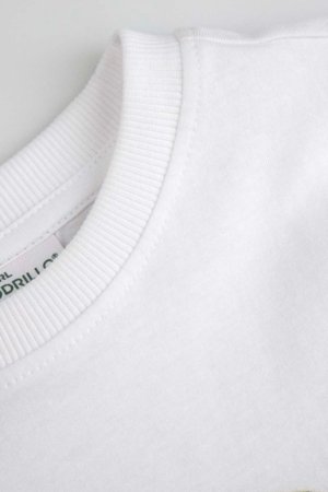 COCCODRILLO t-krekls ar īsam piedurknēm, balti, WC6143217VBB-001-122, 122 izmērs 