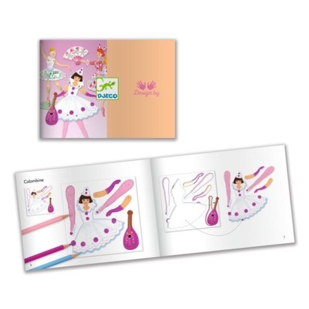 DJECO Kustīgas papīra lelles Balerīnas, DJ09649 