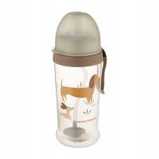 CANPOL BABIES neizlīstošā pudelīte ar salmiņu DOGS, 350 ml., 56/510_bro 