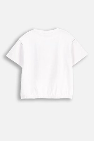 COCCODRILLO krekls ar īsām piedurknēm REBEL GIRL KIDS, balta, WC5143204RGK-001-122, 122 cm 
