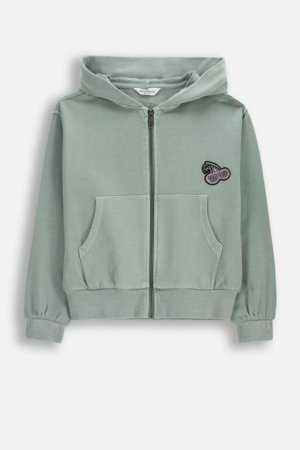 COCCODRILLO džemperis ar rāvējslēdzēju ar kapuci, zaļa, cm 