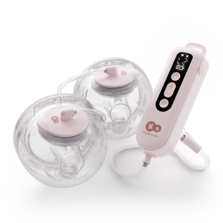KINDERKRAFT pārnēsājamais dubultais elektriskais krūts sūknis GENTLEFLOW, pink, KEGEFL00PNK0000 