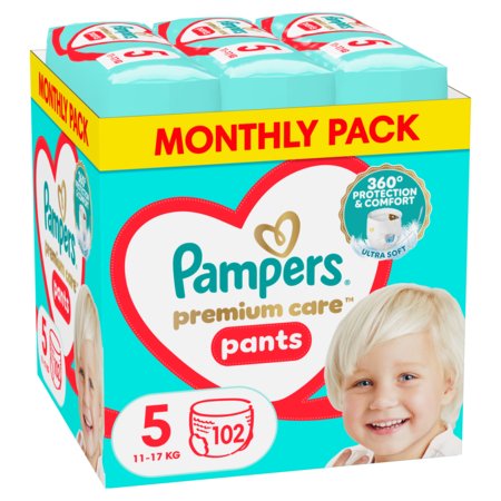 PAMPERS autiņbiksītes-biksītes Premium Care, 5 izmērs 11-17kg, 102 gab, 80825839 