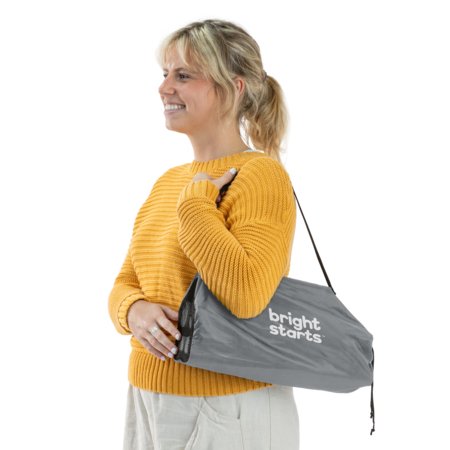 BRIGHT STARTS barošanas krēsls - būsteris POP 'N SIT, GREY, 17198 