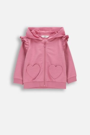 COCCODRILLO džemperis ar rāvējslēdzēju ar kapuci, rozā, WC6132401HGN-007-062, 62 izmērs 