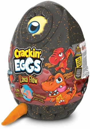 CRACKIN EGGS plīša rēcošais dinozaurs Dino Egg Lava, sortiments, SK004A1 