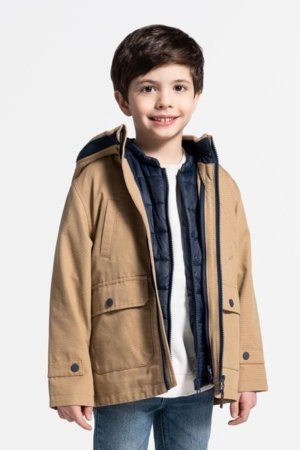 COCCODRILLO jaka OUTERWEAR BOY KIDS, krēmveida, WC5152401OBK-002-122, 122 cm 