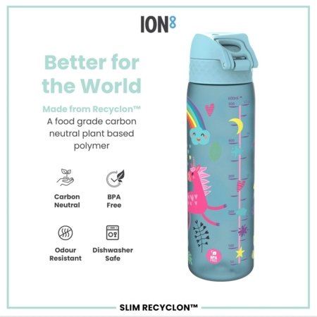 ION8 pudele, Unicorns Blue, 500 ml., I8RF500PABUNIC 