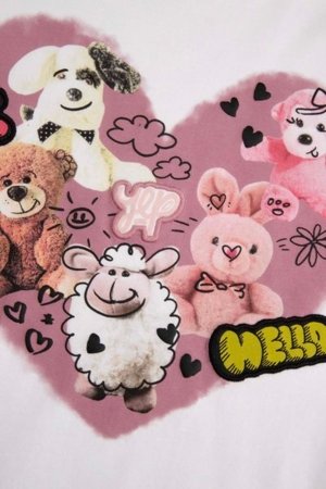 COCCODRILLO t-krekli CRAFT PUNK GIRL KIDS, balts, ZC5143201CGK-001-116, 116 cm 
