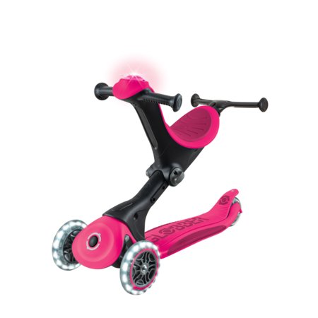 GLOBBER skrejritenis Go Up Deluxe Lights, fuksijas krāsa, 748-610 