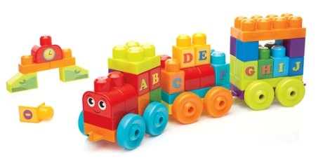 MEGA BLOKS ABC Alphabet vilciens, DXH35 