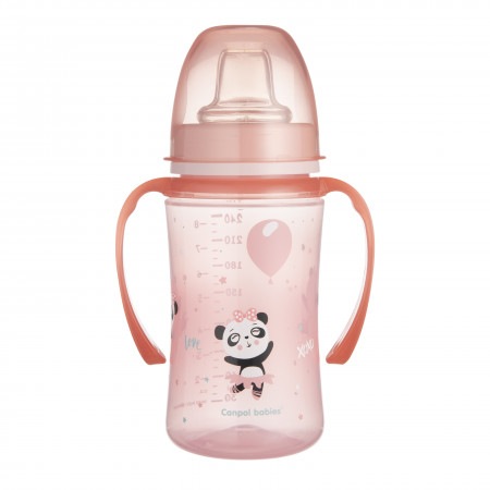 CANPOL BABIES mācību krūze EasyStart, Exotic Animals 240 ml, 35/208_pin 35/208_pin