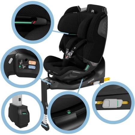MAXI-COSI autokrēsls, 76-150 cm, Emerald 360 Pro, Authentic Black, 8621671110 
