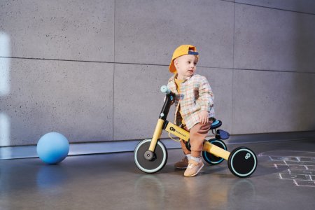 KINDERKRAFT trīsritenis 3in1 4Trike dzeltens, KR4TRI22BLU0000 KR4TRI22BLU0000