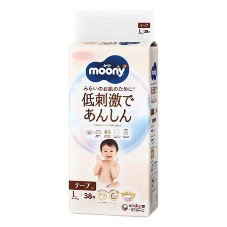 MOONY autiņbiksītes LOW IRRITATION, L, 9-14 kg., 38 gab. 