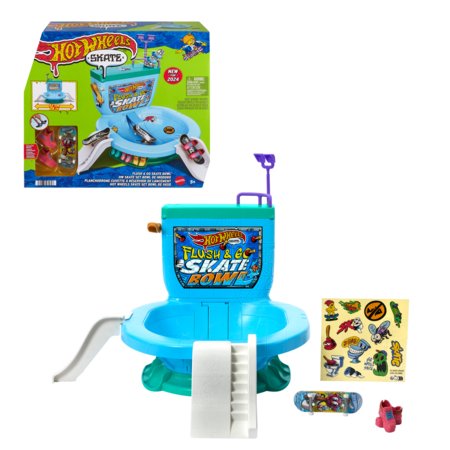 HOT WHEELS pirkstu skrituļdēļa trase tualetes pods, HXL16 