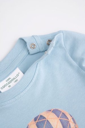 COCCODRILLO bodijs ar garām piedurknēm, zils, izmērs 