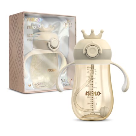 NENO ūdens pudele ar salmiņu, cream, 280 ml, NEN-BAB-BT005 