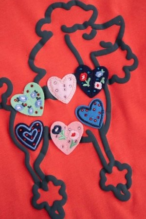 COCCODRILLO t-krekls FROSTING PUDDLE GIRL KIDS, sarkans, cm 