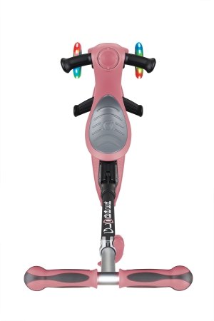 GLOBBER skrejritenis Go Up Deluxe Lights, tumši pasteļrozā, 646-210 646-210