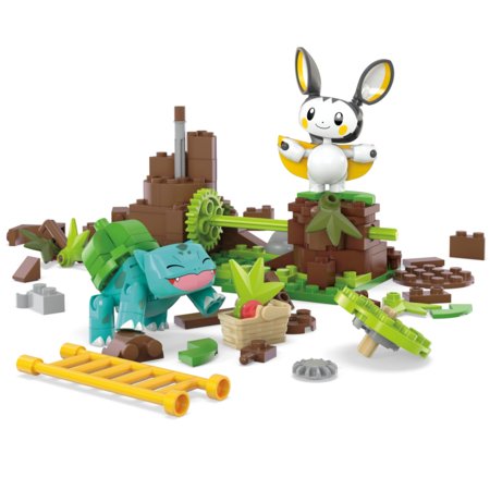 MEGA CONSTRUX POKEMON Emolga un Bulbasaur apburtais mežs, HTH69 
