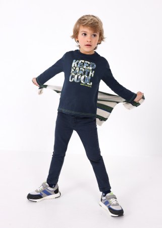 MAYORAL t-krekls ar garām piedurknēm 5G, deep blue, 4037-57 4037-57