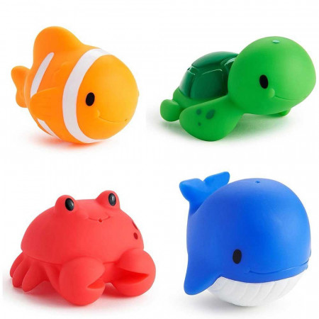 MUNCHKIN vannas rotaļlietas 4 gab 9m+ Ocean 9019601 01110303