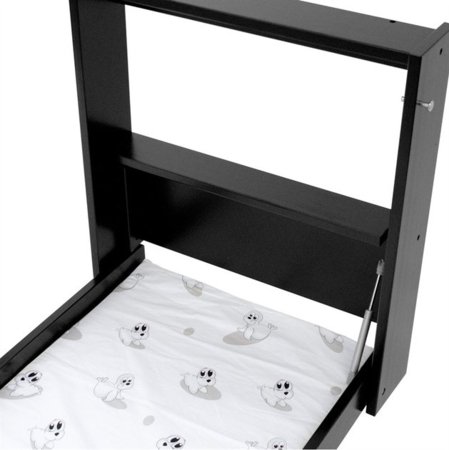 BABYTROLD pie sienas stiprināma pārģērbšanās virsma ar matraci, Black, 18-24S 