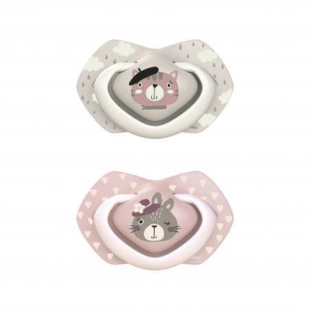 CANPOL BABIES silikona māneklītis, simetrisks BONJOUR PARIS, 0-6m, 2 gab, 22/647_pin 22/647_pin