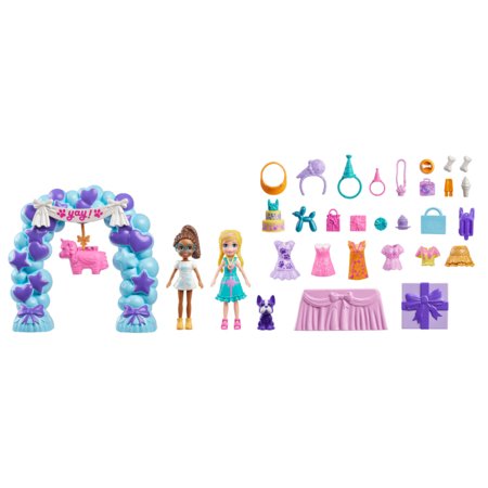 POLLY POCKET rotaļu komplekts ar dzimšanas dienas ballītes tematiku, JCC33 