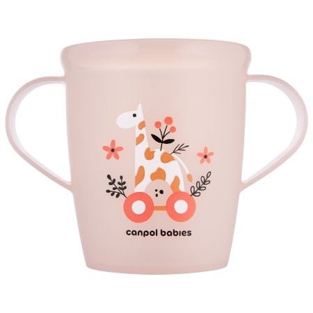 CANPOL BABIES krūzīte ar rokturiem mazuļiem, TOYS, coral, 250 ml, 2/101_pin 
